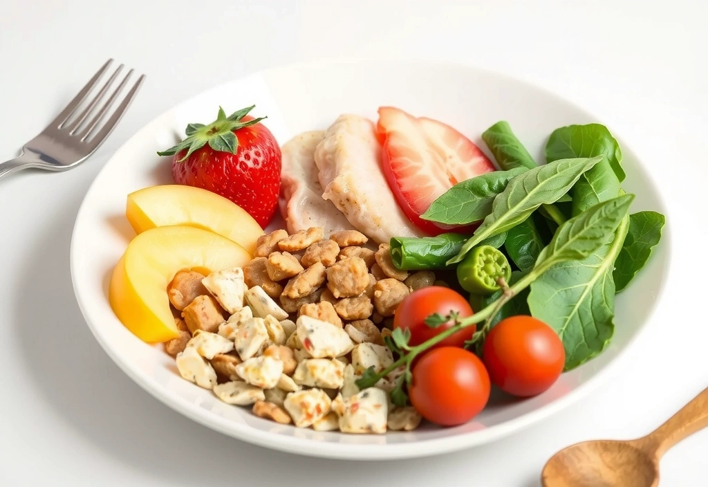 O masă echilibrată cu ingrediente proaspete și colorate